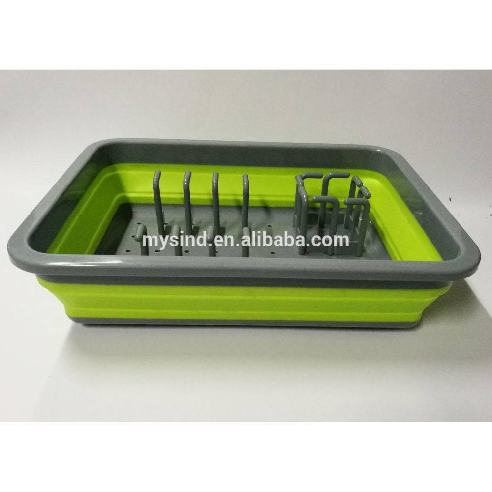 plastic folding dish drainer kitchen storage rack