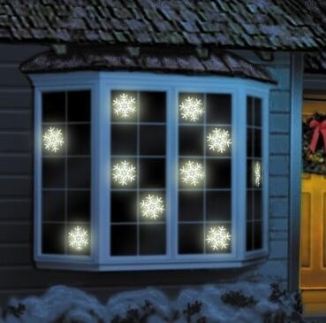 Glow-In-The-Dark Snowflake stickers window decoration